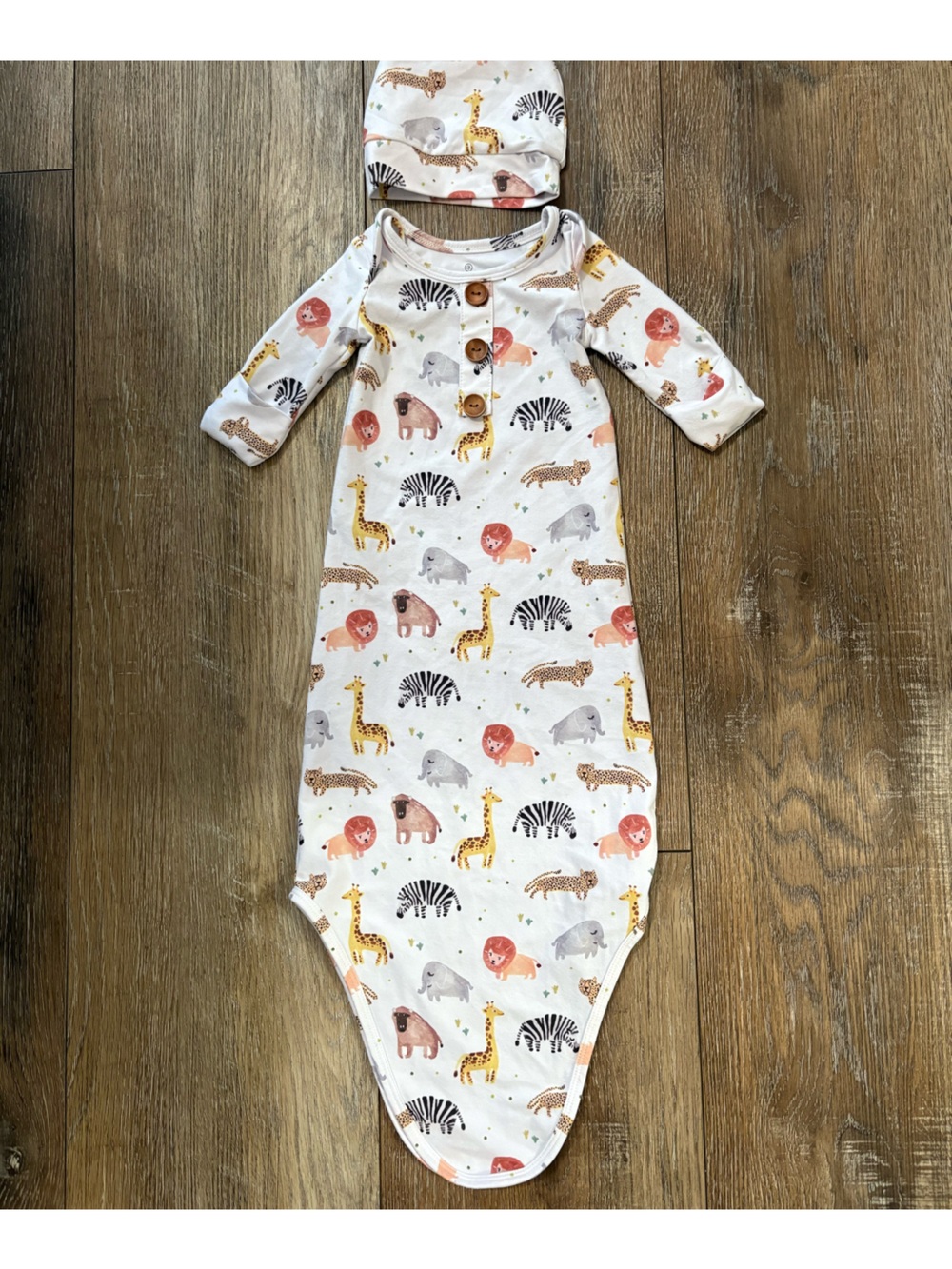 Caden Lane White Infant Sleeper Label Detail
